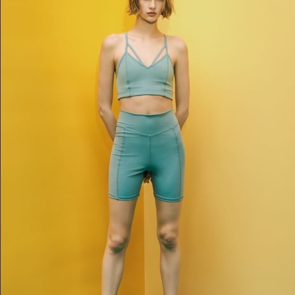 Zara workout outfit, size small, sea green